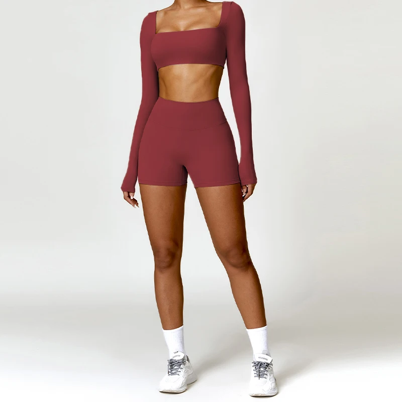 Ensemble de Pilates All Seasons – Short + Haut – Image 7